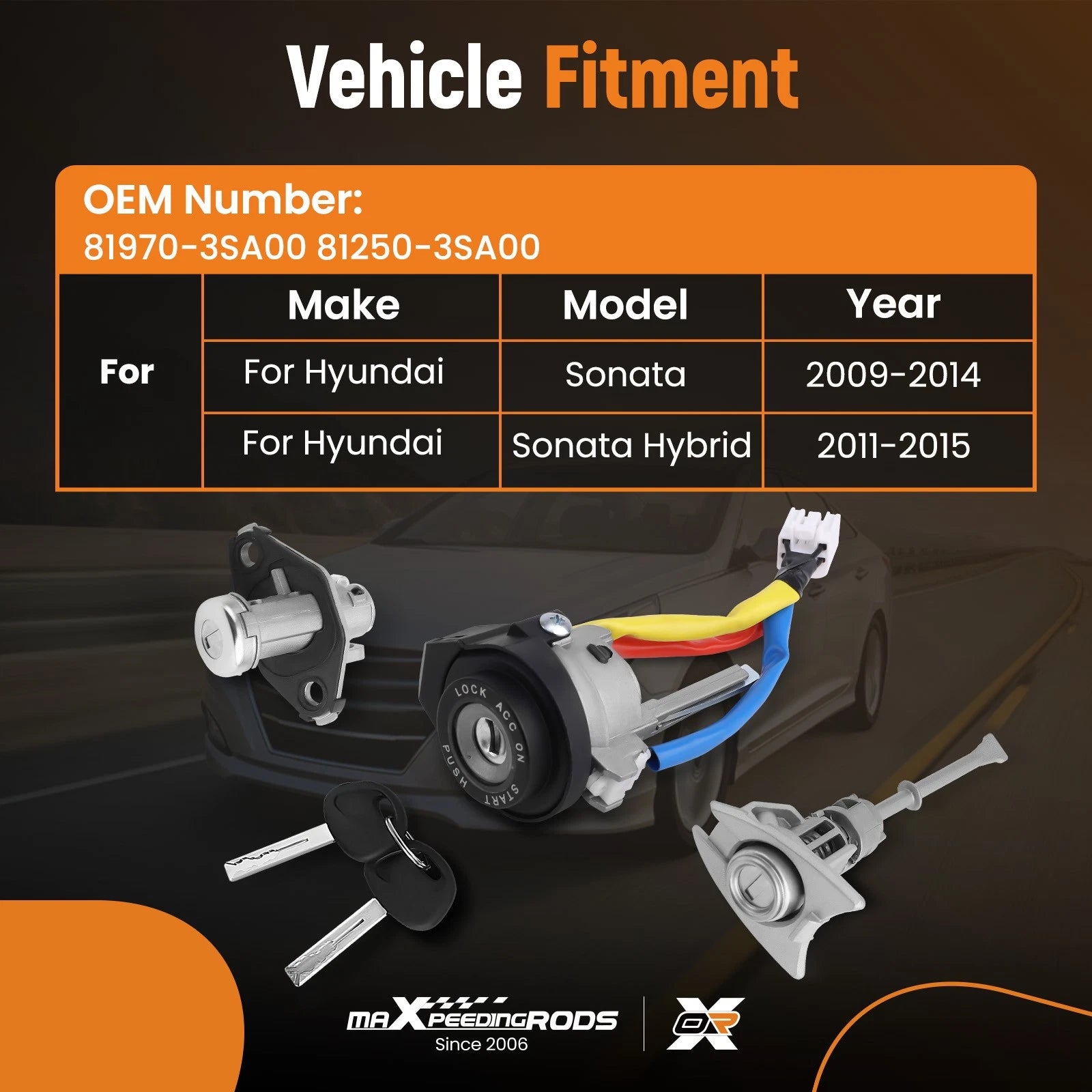 Door Lock Cylinder for Hyundai Sonata (2009–2014)