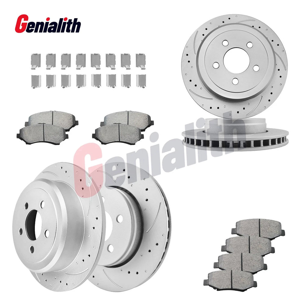 Drilled Rotors + Brake Pads for Dodge Nitro Jeep Liberty (2008–2012)