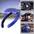 Blue Carbon Fiber Steering Wheel Booster Cover Non-Slip Universal