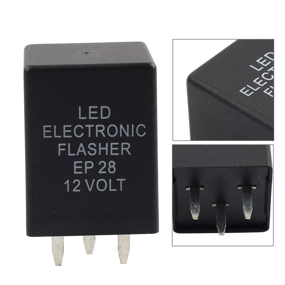 3-Pin EP28 Flasher Relay for Chevrolet (LED Turn Signal Bulbs)