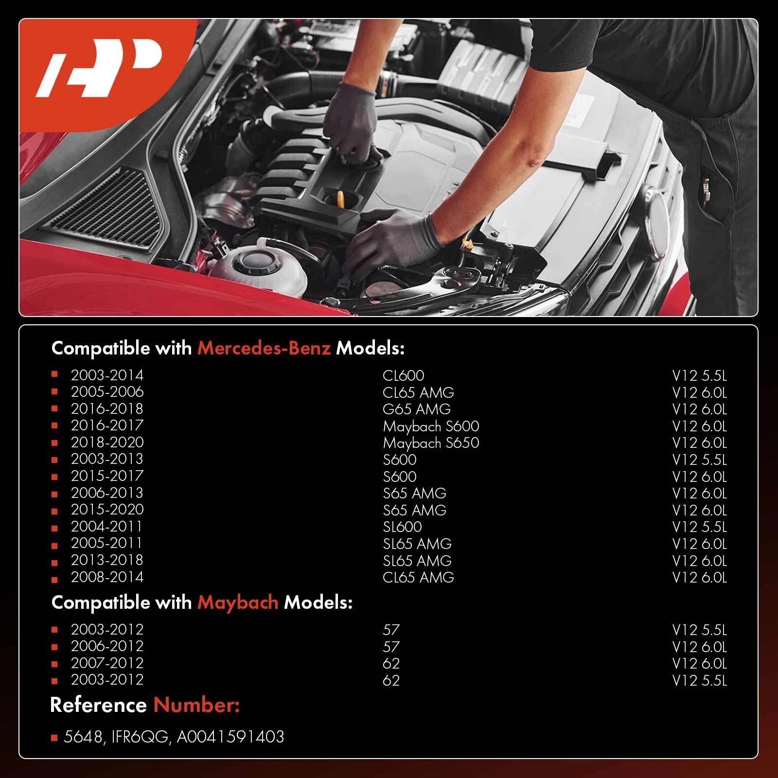 12x Iridium Platinum Spark Plugs for Mercedes-Benz S65 AMG (2015–2020)