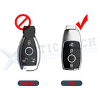 2-Pack Leather Smooth TPU Remote Key Fob 360 Protection for Mercedes E & S (2014-2020)