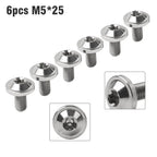 6 x M5x25mm Titanium Alloy Torx Head Bolts for Bike Motorcycle
