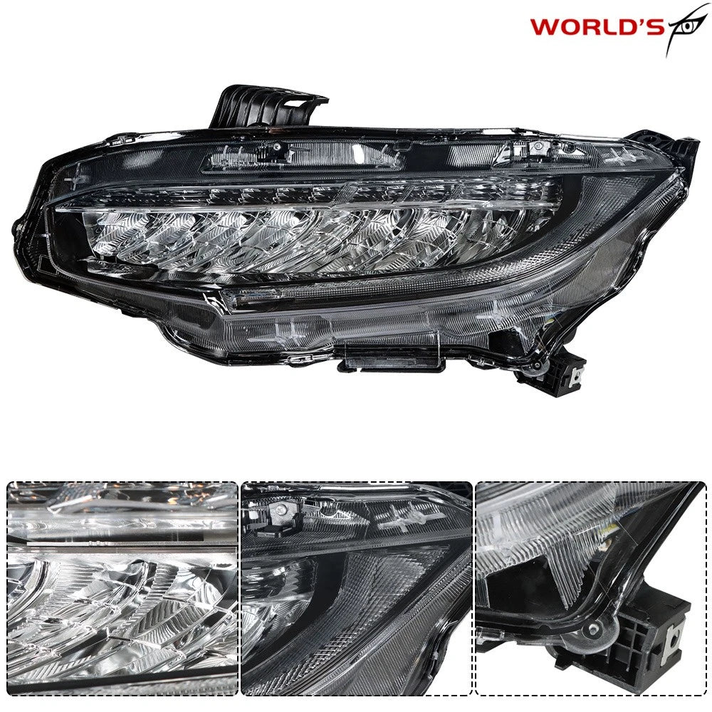 Full LED Left Driver Side Headlight for Honda Civic (2016–2021)