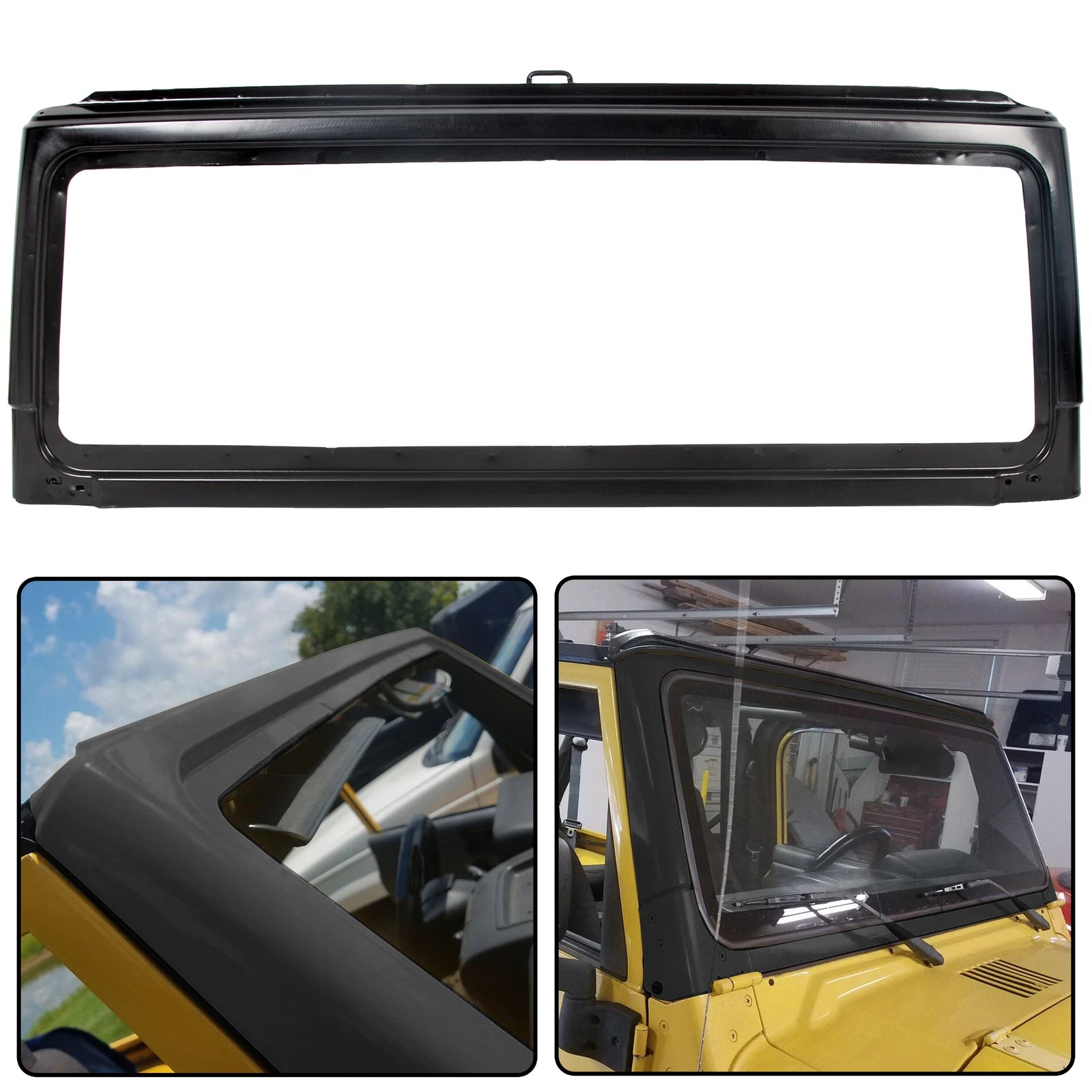 Black Front Windshield Frame for Jeep Wrangler TJ (2003–2006) 55395014AB