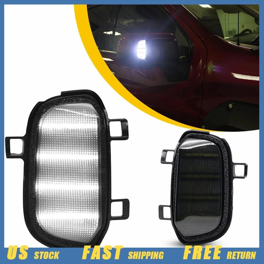 2X LED Mirror Side Task Lights for Chevrolet Silverado 1500 (2019–2022)