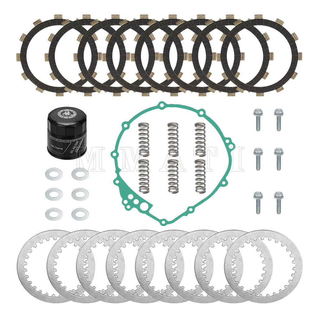Clutch Friction Plates Gasket Kit for Yamaha R6 R6S YZF-R6 YZF-R6S FZ6 (2003–2009)