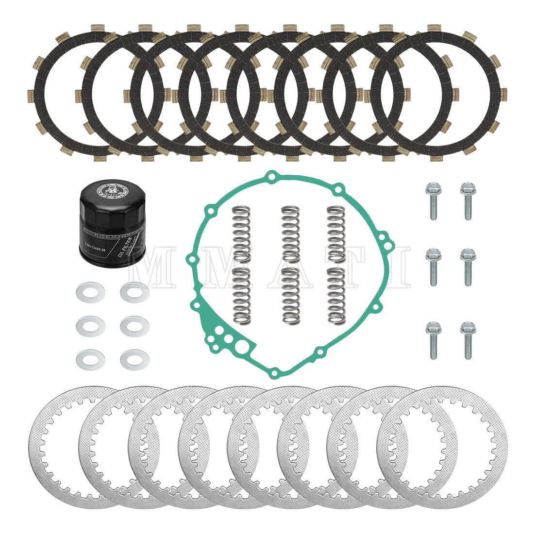 Clutch Friction Plates Gasket Kit for Yamaha R6 R6S YZF-R6 YZF-R6S FZ6 (2003–2009)