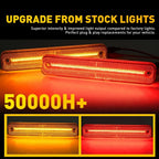 4X Front Rear Side Marker Light Lamp for Ford E-Series Econoline Van (1975–1991)