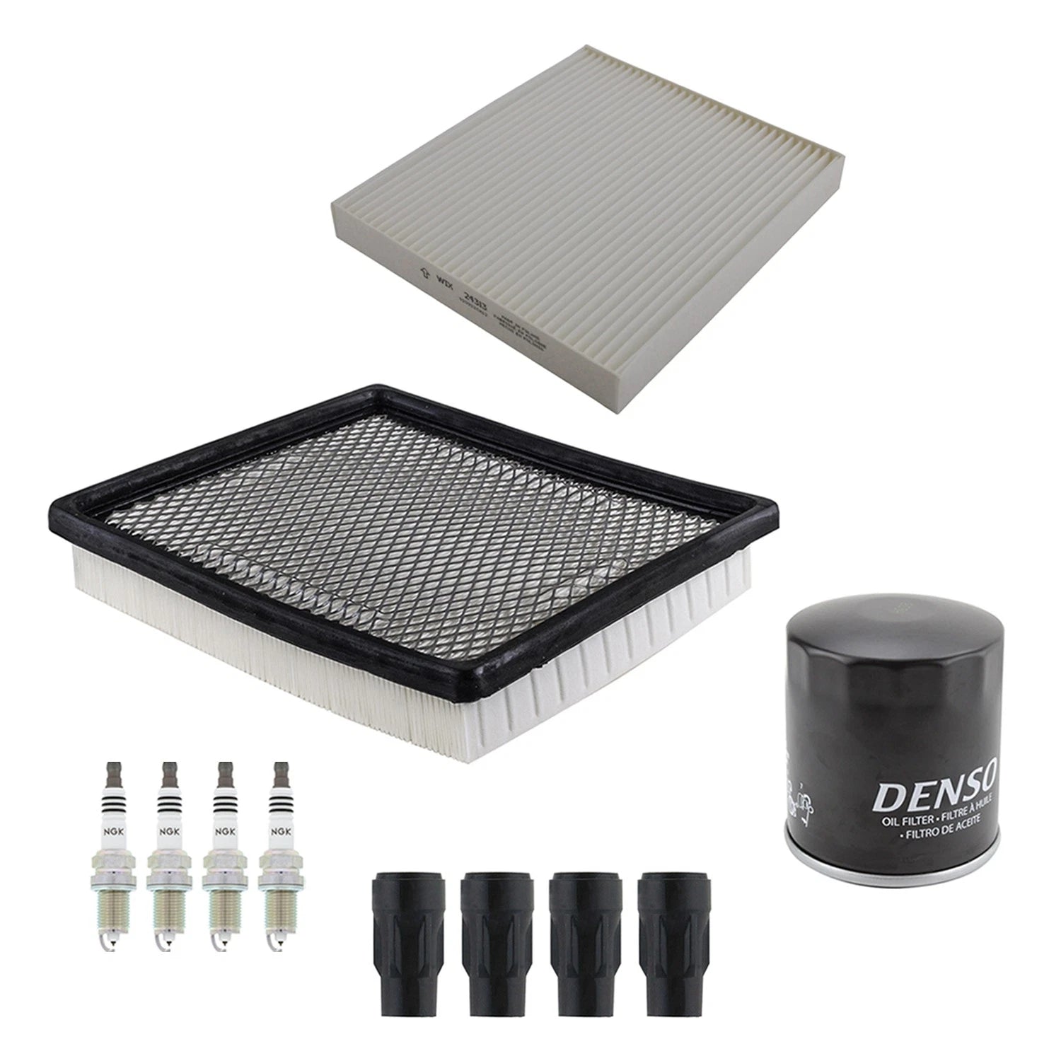 Tune Up Kit with 4 Spark Plugs & Boots for Dodge Avenger Sebring (2007–2010)