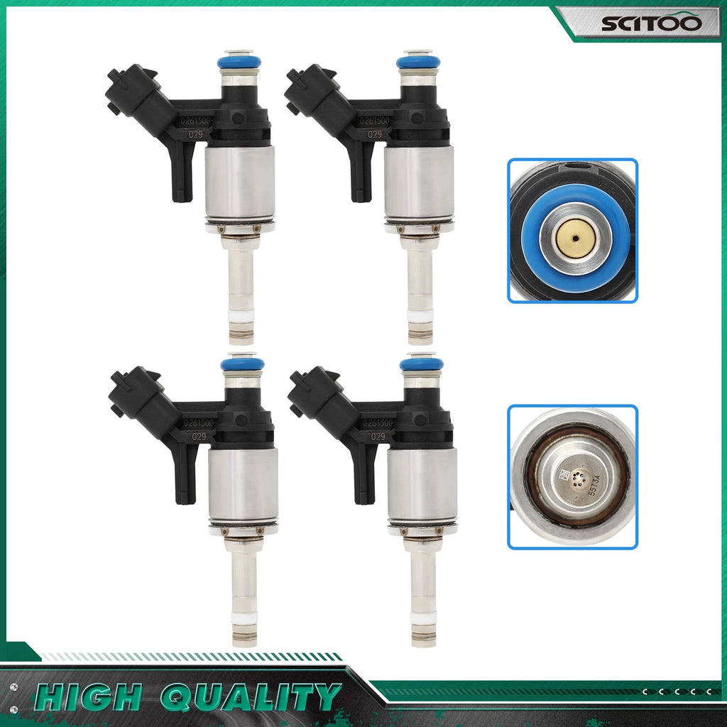 Set of 4 Fuel Injectors for Peugeot 207 (2008–2014) Mini Cooper S (2007–2009) 1.6L