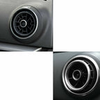 Interior Silver Air Vent Outlet Ring Cover Trim for Audi A3 (2013-2019)