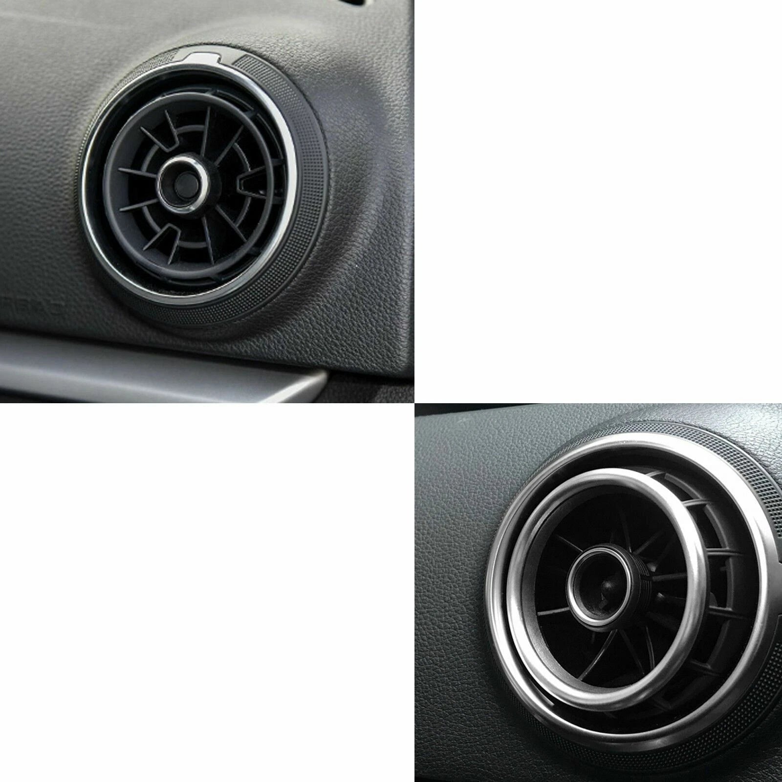 Interior Silver Air Vent Outlet Ring Cover Trim for Audi A3 (2013-2019)