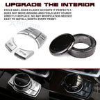 iDrive 7-Button Black Interior Multimedia Cover Trim for BMW 2-5 Series (2014-2019)