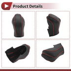 1 Pc Gear Shift Knob Cover for Nissan Maxima (2016–2023) Black Brown Faux Leather