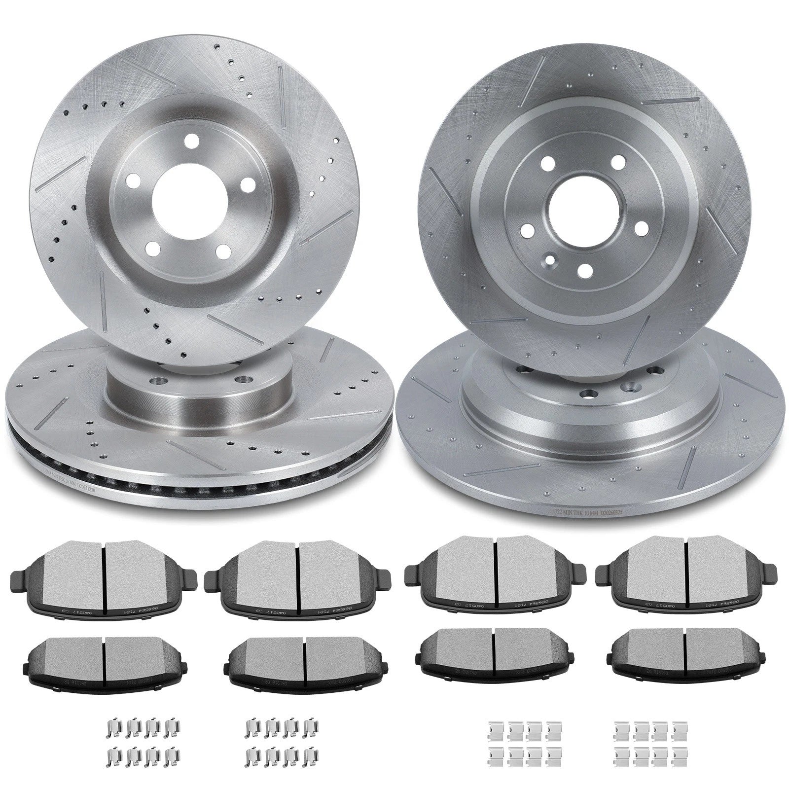 Set of 4 Brake Rotors & Ceramic Pads for Ford Edge Lincoln MKX (2011–2012)