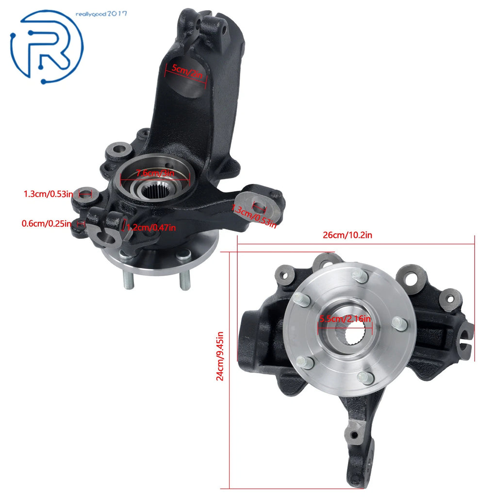Front Right Steering Knuckle & Wheel Hub Bearing Assembly for Ford Focus (2012–2018)
