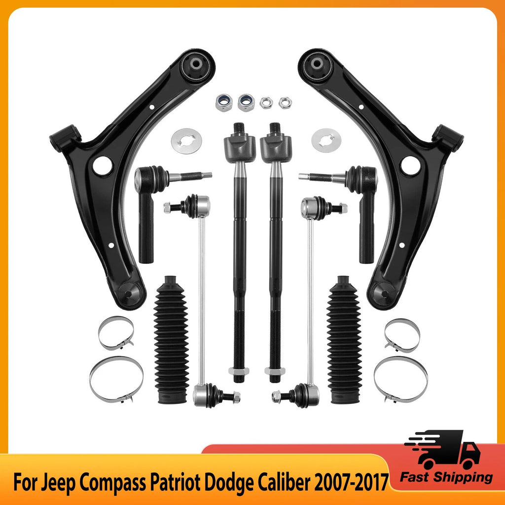 10PCS Front Lower Control Arms for Jeep Compass Patriot Dodge Caliber (2007–2017)