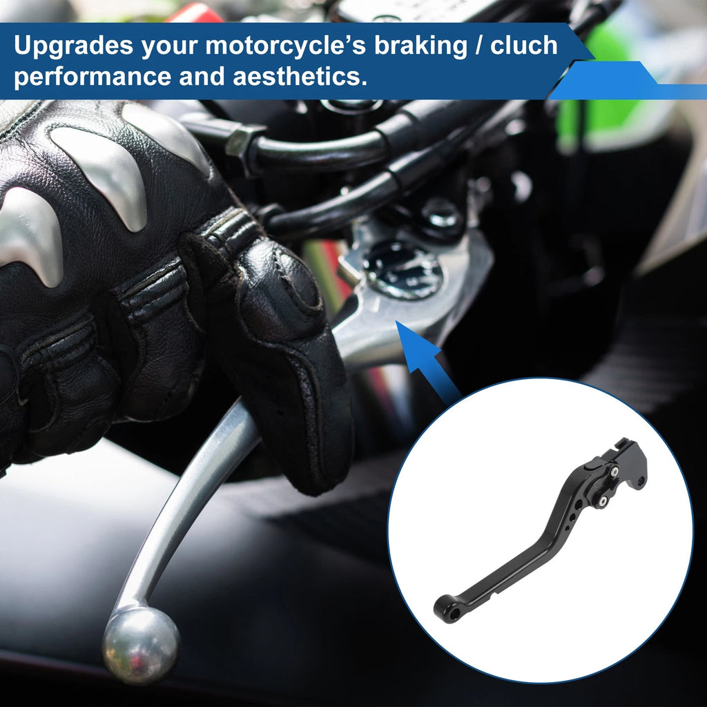 Short Brake Clutch Levers for Suzuki GSXR600 (1997–2003) Black 1 Pair