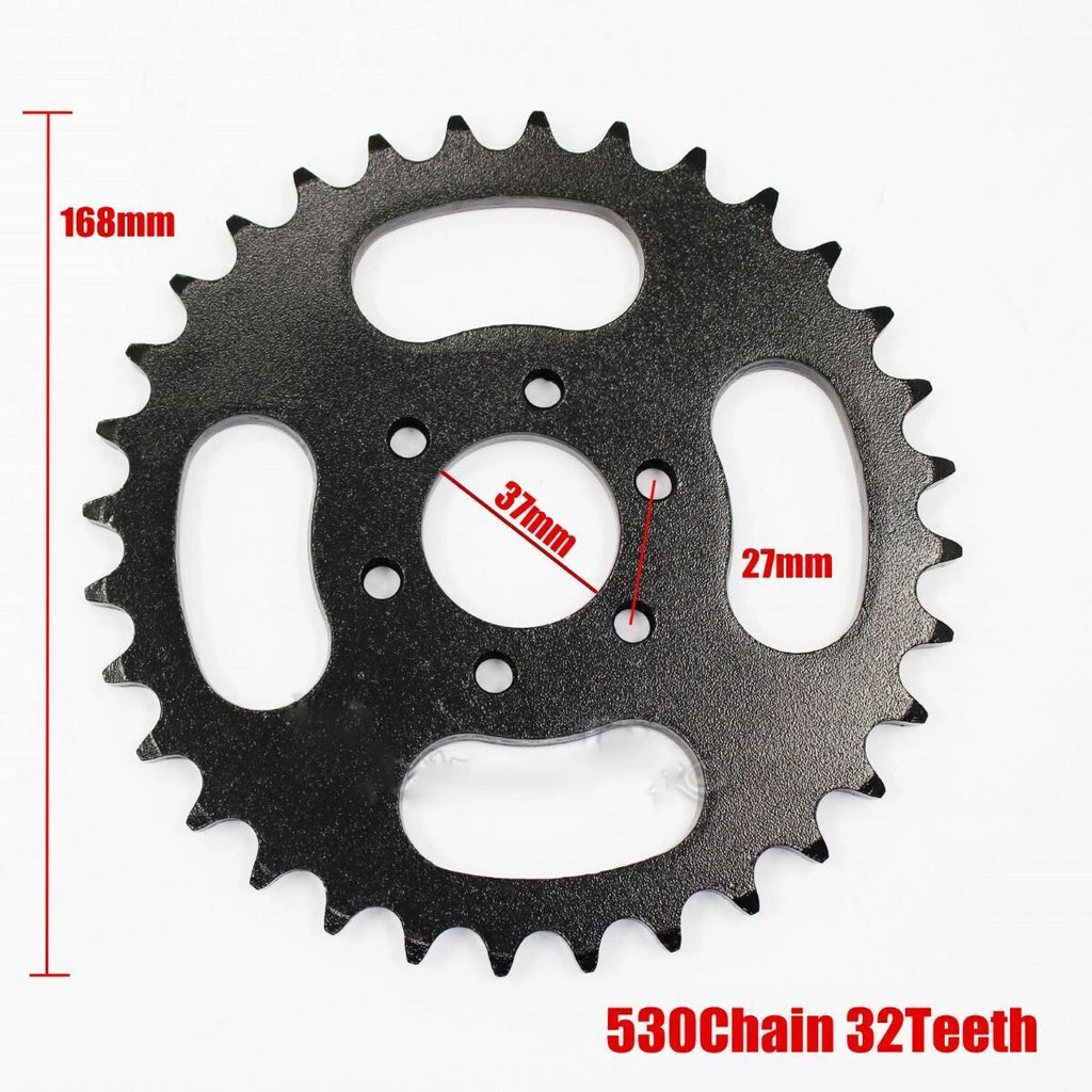 Rear Chain Sprocket for 300cc 250cc 200cc 150cc ATV Quad Buggy Dune Bike (530 32T)