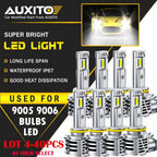 Set of 4 Auxito 9005 9006 LED Headlight Kit for Vehicles