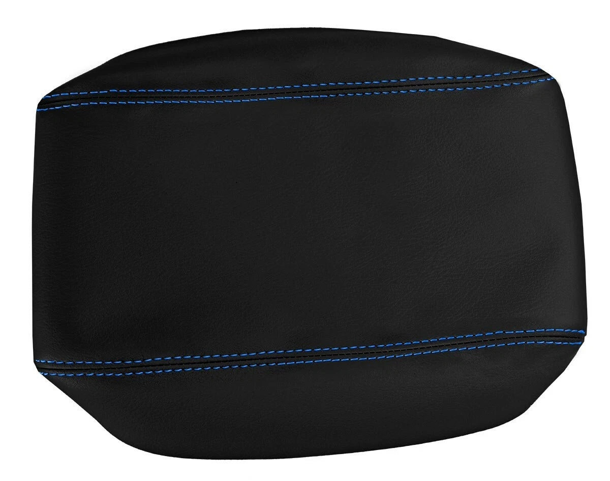 Leather Console Lid Armrest Cover for Lexus SC300 SC400 (1992–2000) Blue Stitch