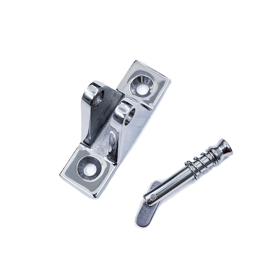 Set of 2 Stainless Steel Bimini Top Deck Hinge Mount Fittings for Marine Boat