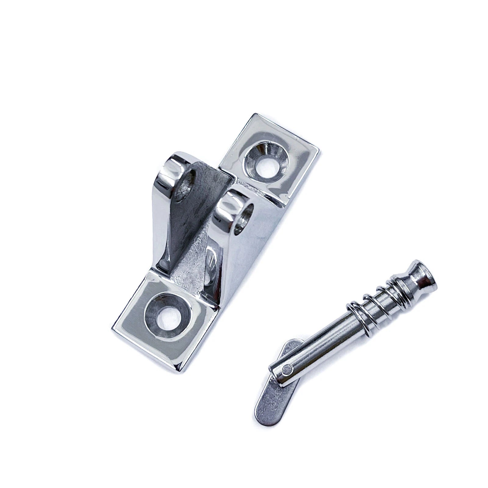 Set of 2 Stainless Steel Bimini Top Deck Hinge Mount Fittings for Marine Boat