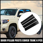 Set of 4 Door Cover Panel Trim Pillar Post Stickers for Toyota Tundra (2007–2021)