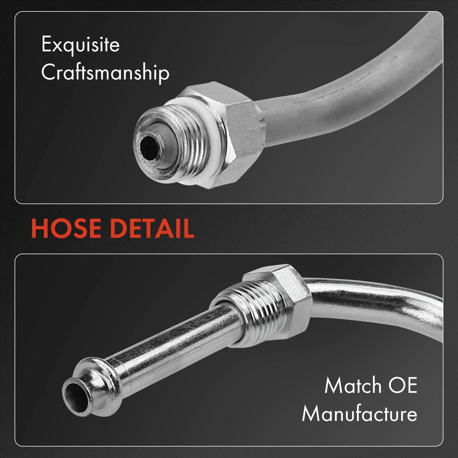 Set of 4 Power Steering Pressure Hoses for Ford Excursion F-250 Super Duty