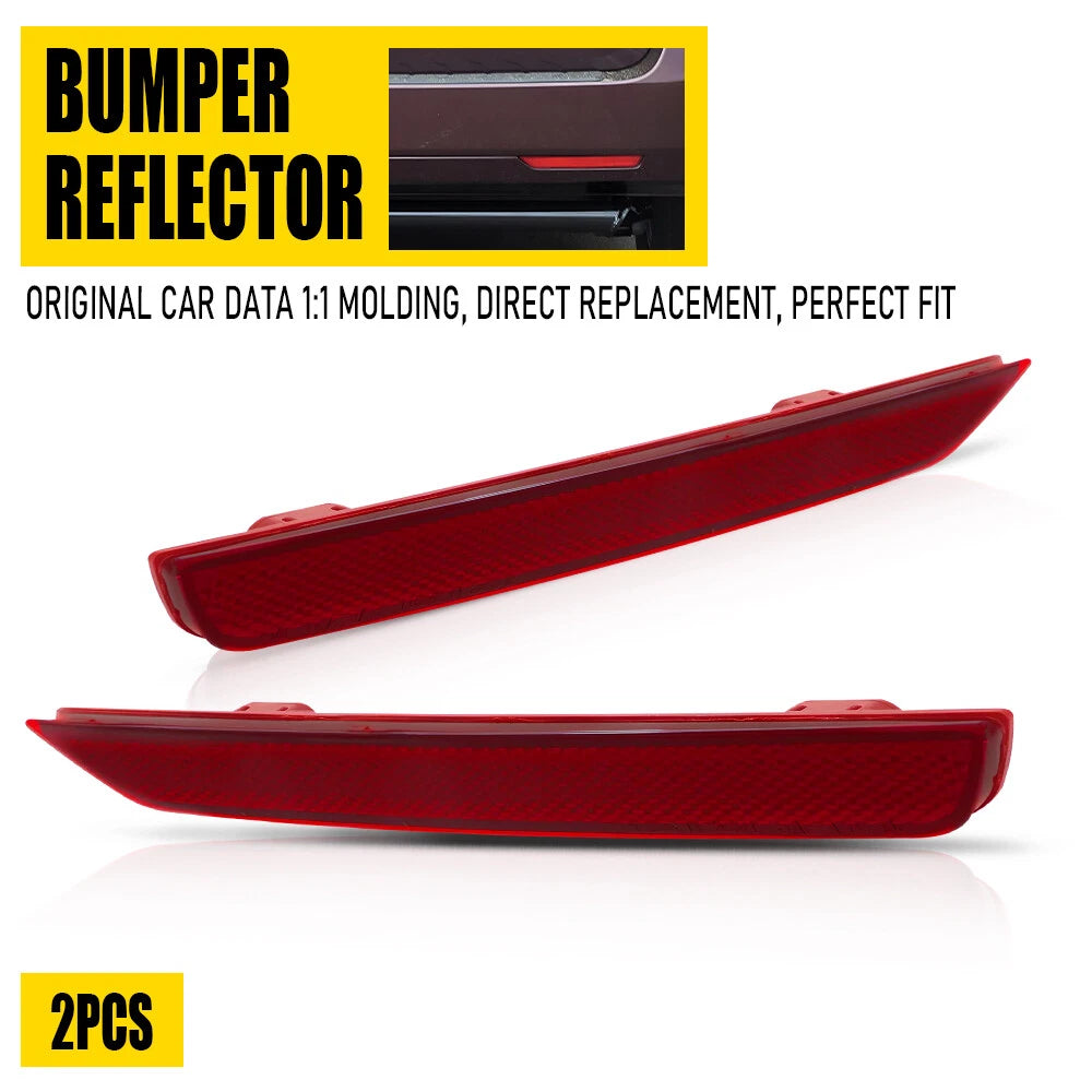 Red Lens Rear Bumper Reflector Pair for Honda Odyssey (2011–2017)
