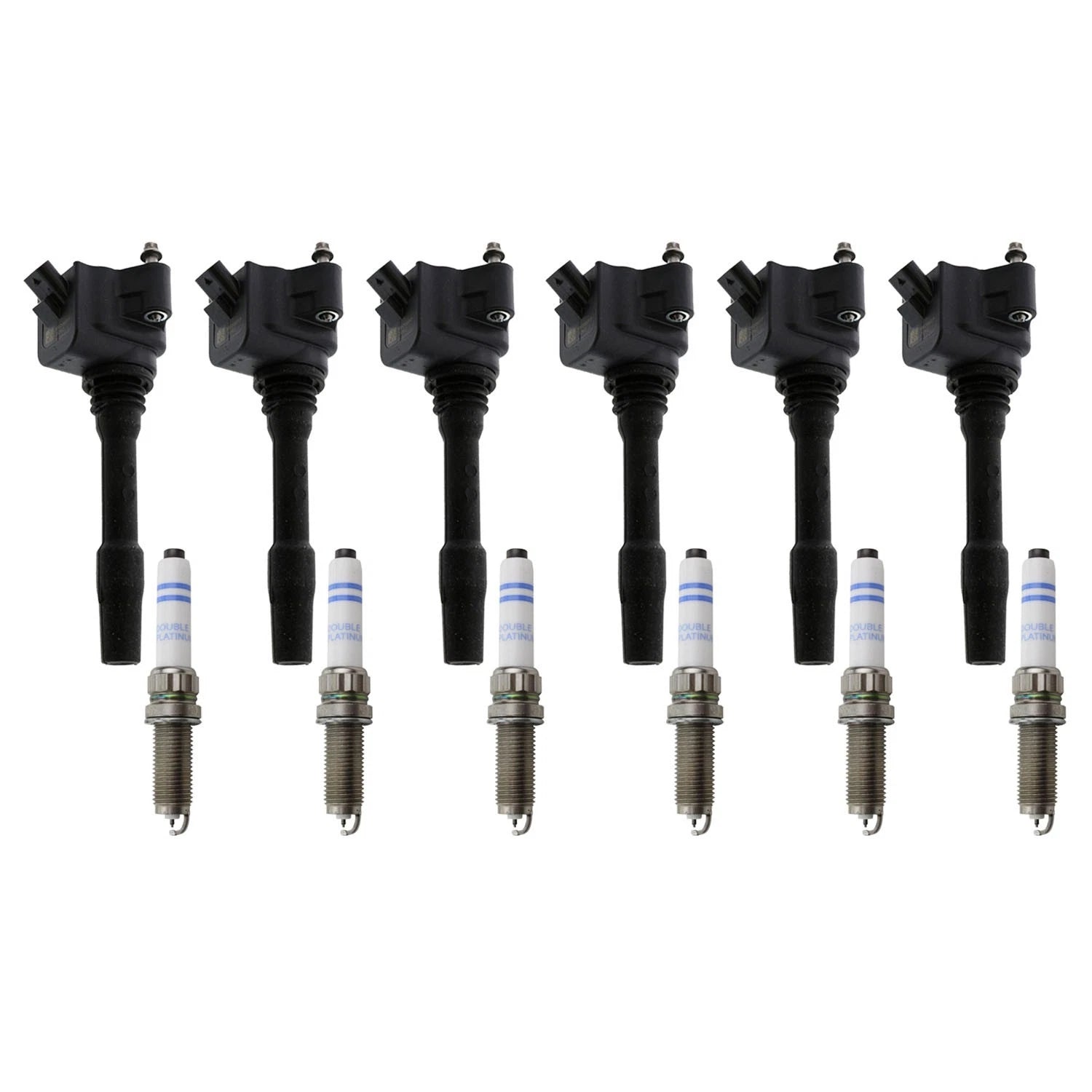 Set of 6 Ignition Coils & Bosch Spark Plugs for BMW F30 E83 (2012–2019)