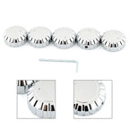5Pcs Chrome Aluminum Radio Knobs for Honda GL1500 Goldwing (1988-2000)