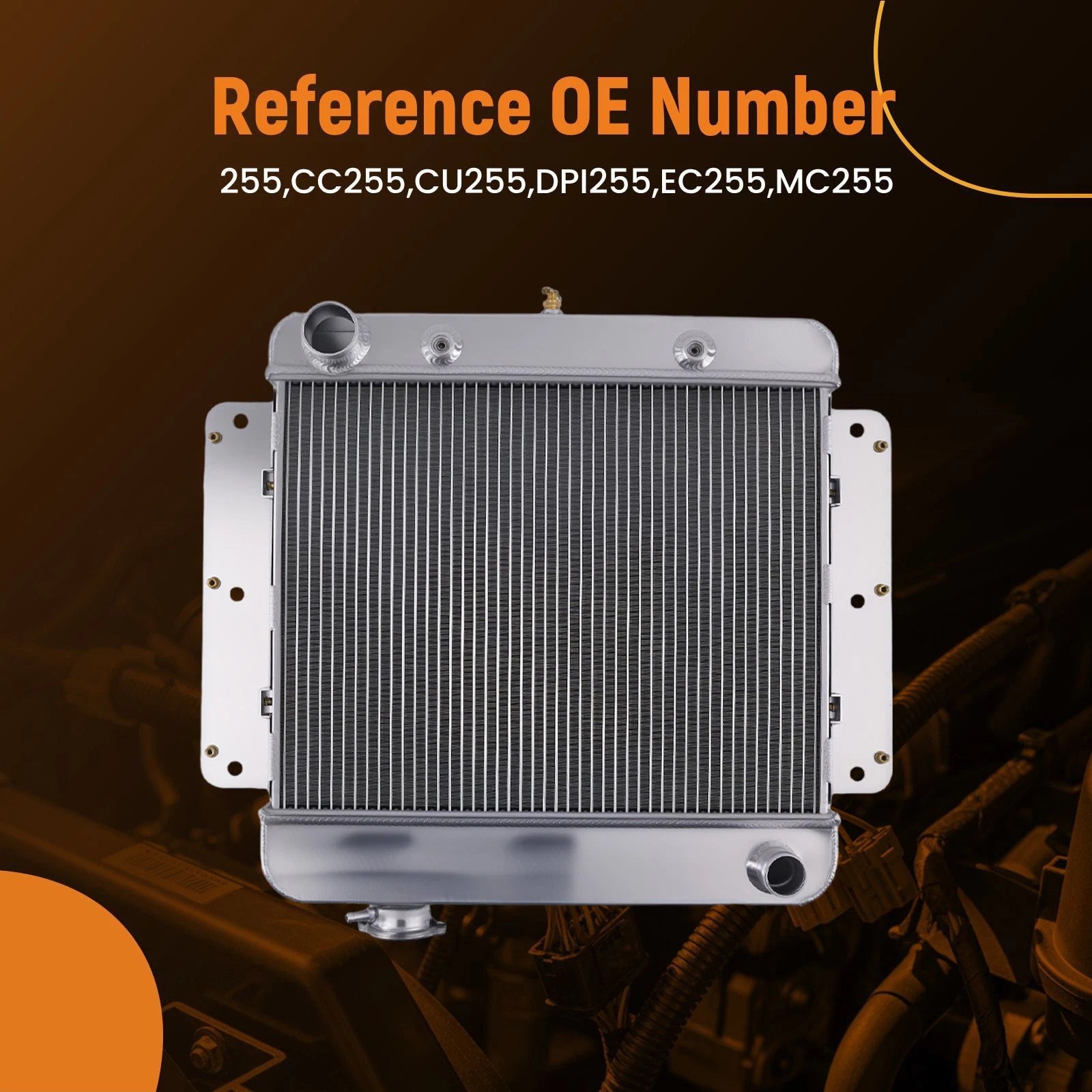 3 Row Aluminum Radiator for Chevrolet Chevy II (1962–1967) EC255 MC255
