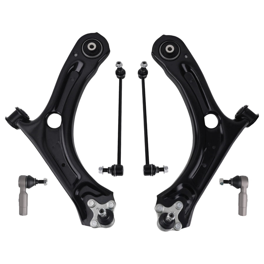 Set of 4 Front Control Arm Ball Joints Sway Bars Tie Rods for VW Passat Beetle (2012–2017)