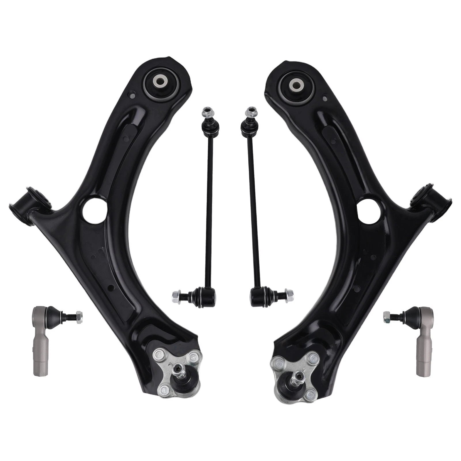 Set of 4 Front Control Arm Ball Joints Sway Bars Tie Rods for VW Passat Beetle (2012–2017)