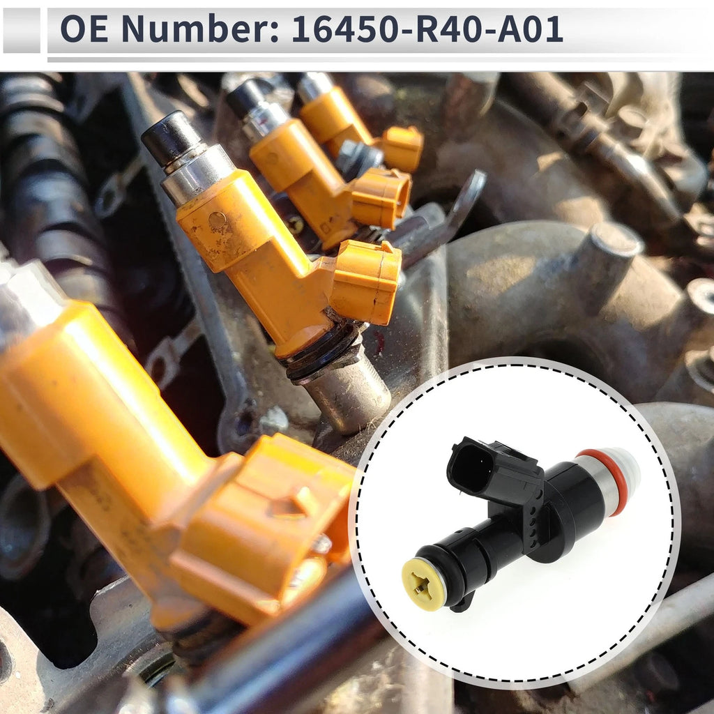 Fuel Injector No. 16450-R40-A01 for Honda Accord 2.4 (2008–2012) 1 Pc Black