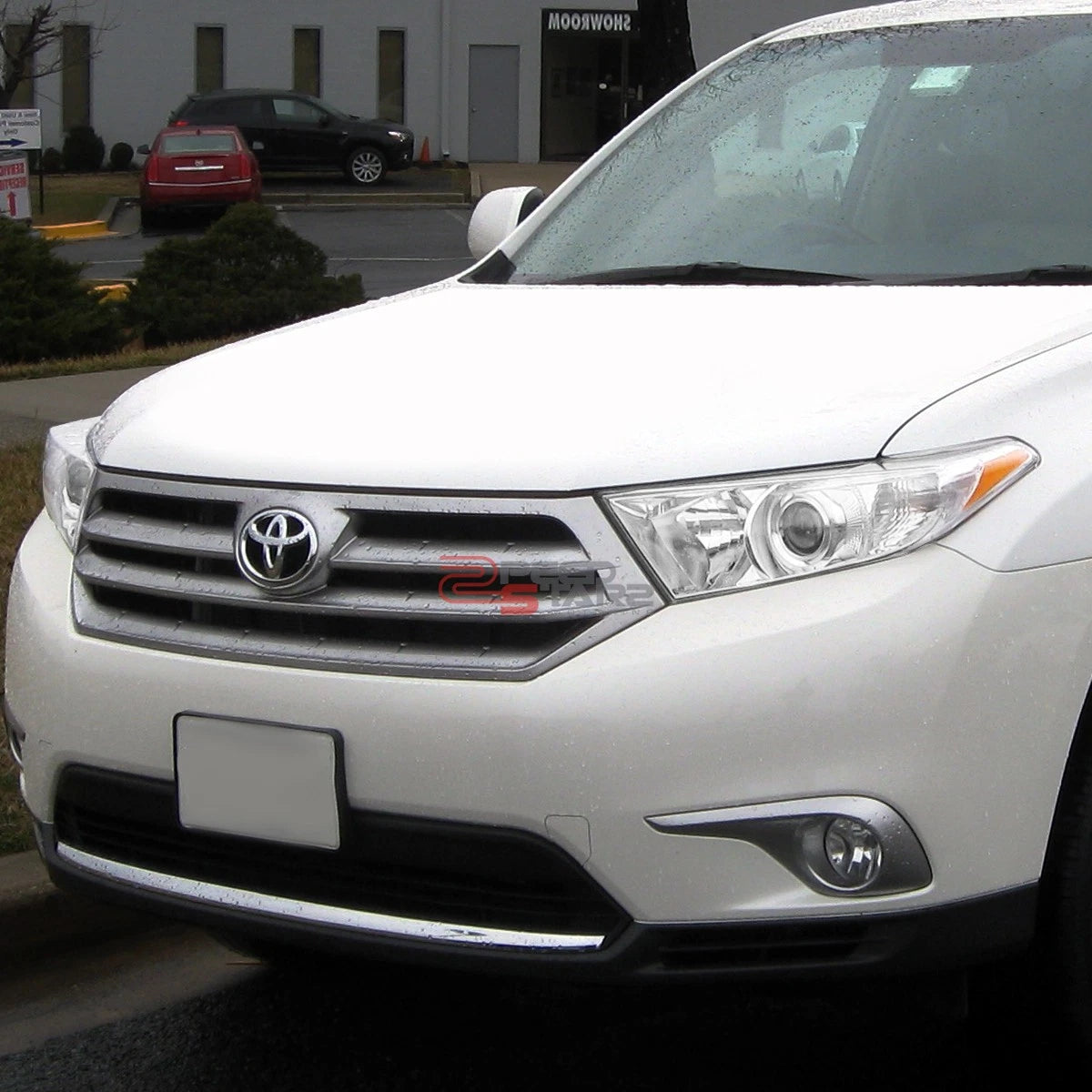 Chrome Housing Amber Corner Projector Headlight for Toyota Highlander (2011–2013)