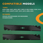 2X Mulching Blades for Toro Exmark ECKA30 (120-9500-03, 22205TE, 20120)