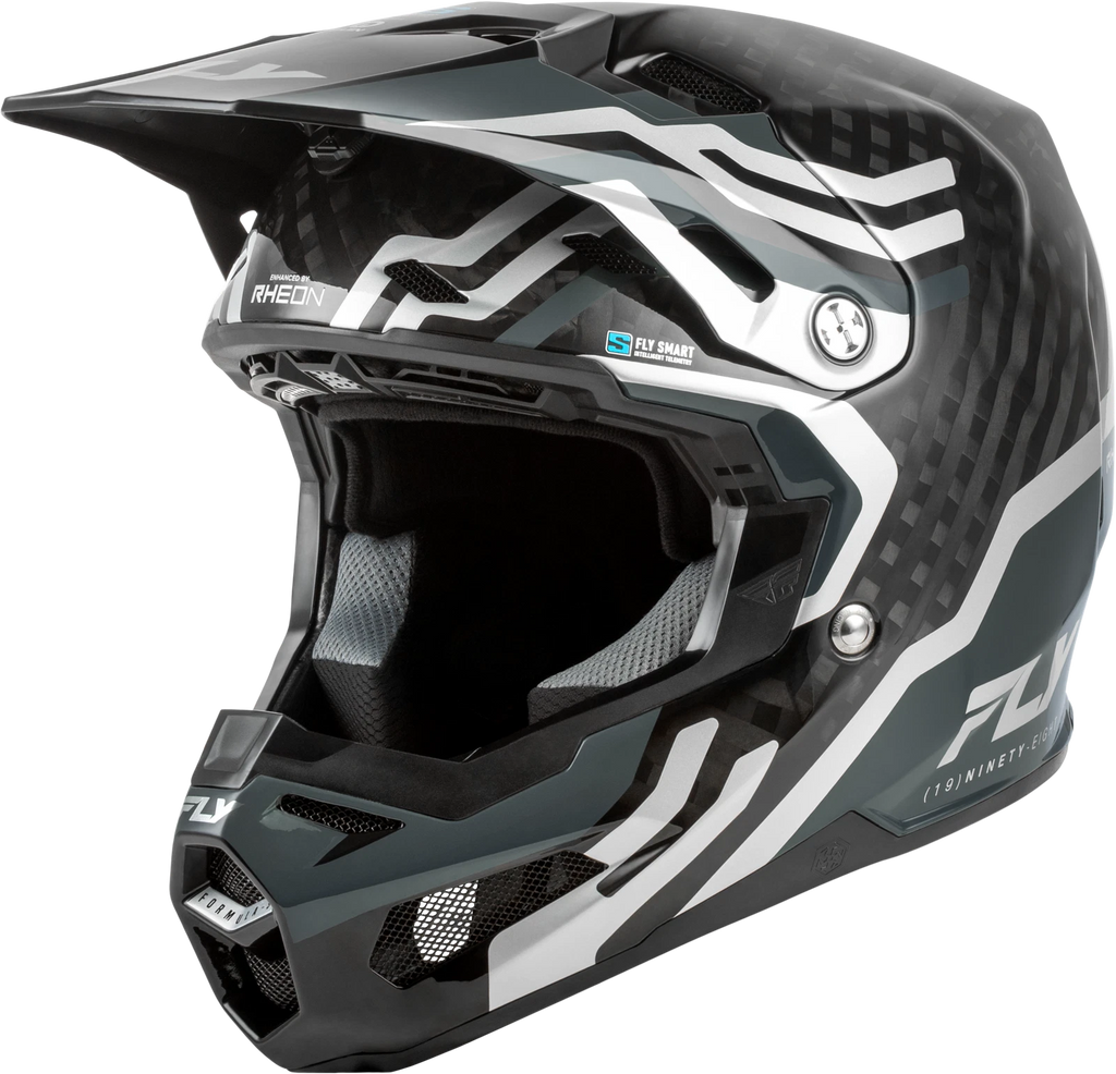 Fly Racing Formula S Carbon Helmet for Youth Offroad (2024) Black/Grey/Silver