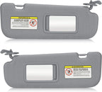 Set of 2 Gray Car Sun Visors for Hyundai Elantra (2011–2015)