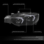 LED Swoosh-Projector Headlight for BMW 320I 328D (2012–2015)