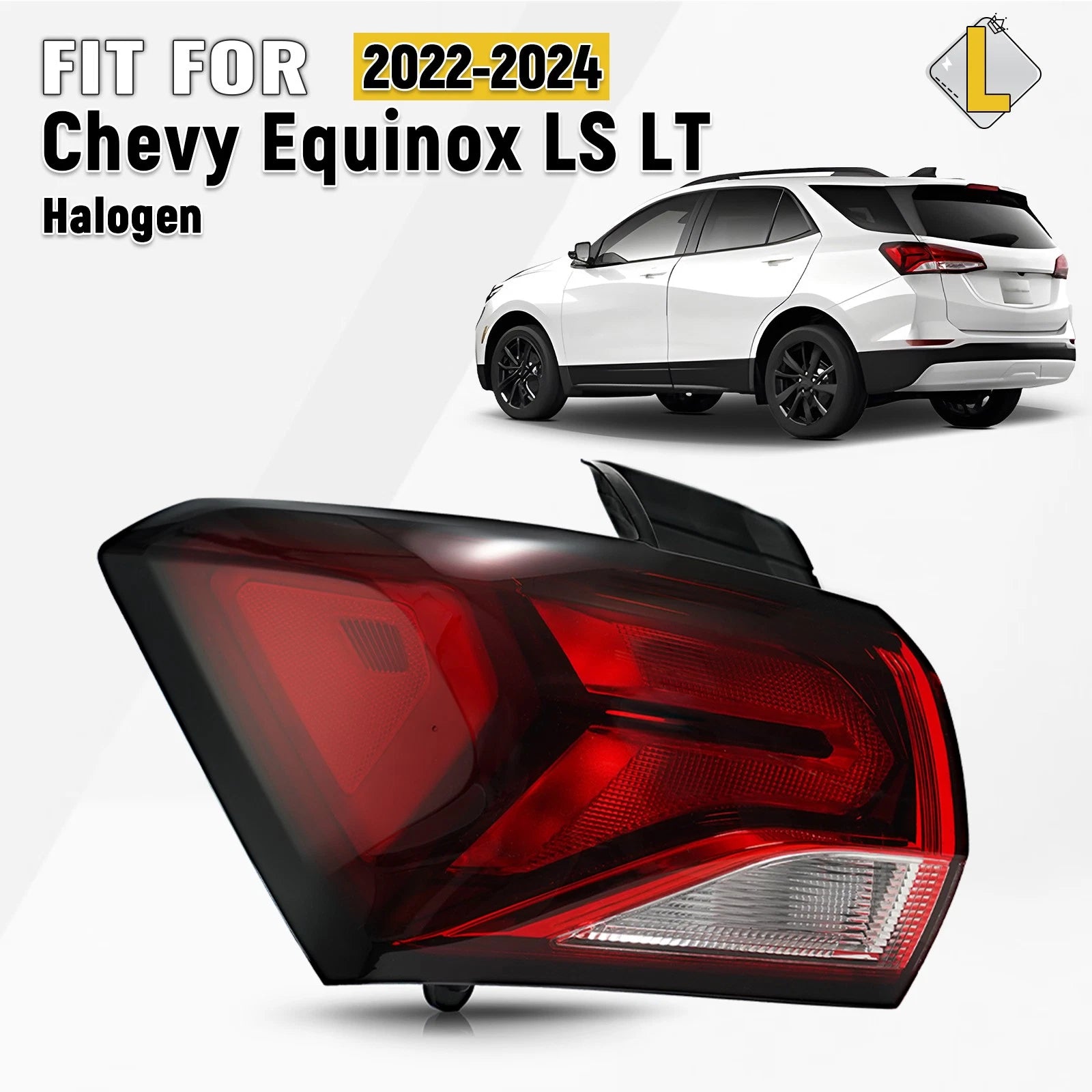 Halogen Outer Taillight Left Driver Side for Chevrolet Equinox (2022–2024)
