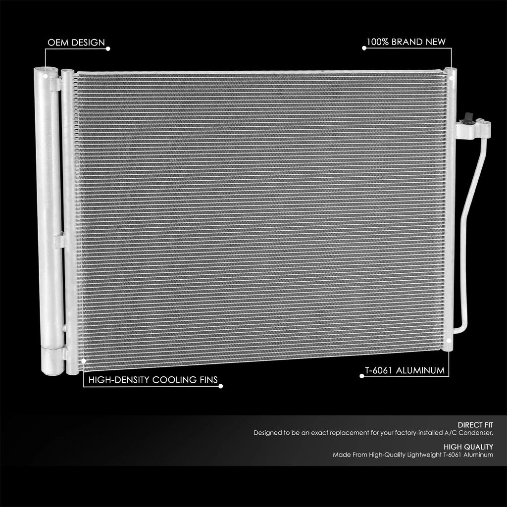A/C Condenser for BMW 750i 750Li 760Li (2009–2015) Aluminum Core