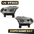 LED Headlight Set for Dodge Durango (2021–2025) w/ Halogen Turn Signal