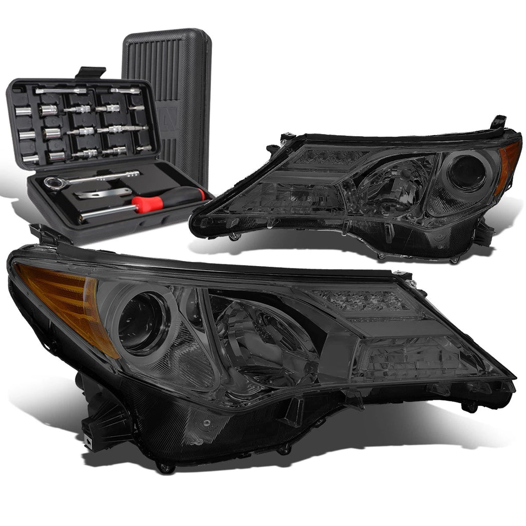 Smoked Amber Corner Projector Headlight Lamp for Toyota RAV4 (2013–2015)