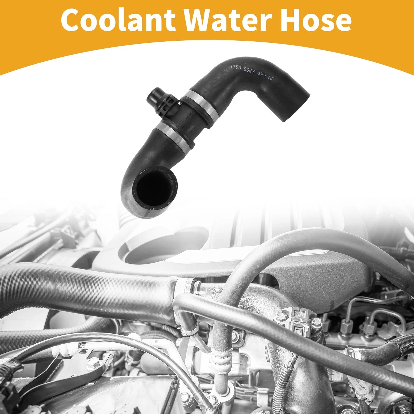Coolant Water Hose for BMW X3 (2013–2017), X4 (2015–2018) No. 11538645479
