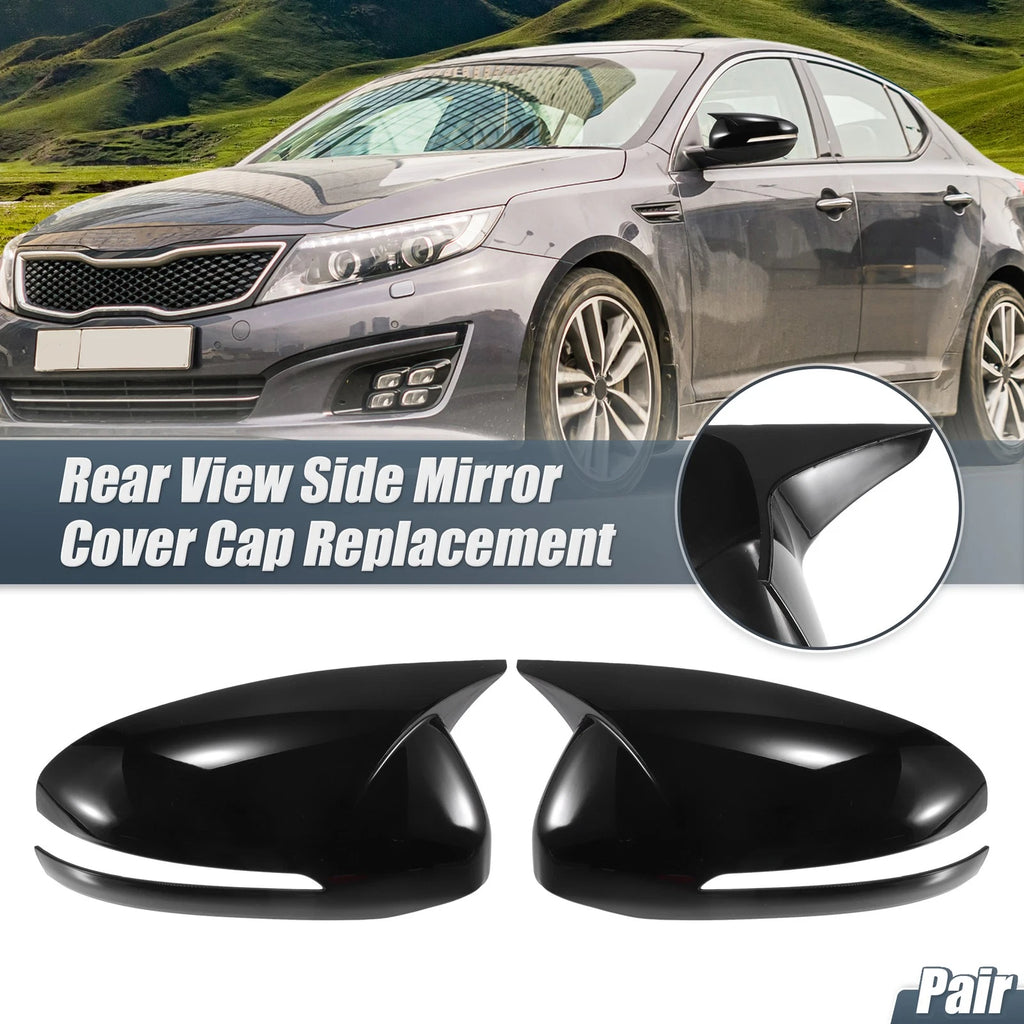 1 Pair Rearview Mirror Cover Overlay Gloss Black for Kia Optima K5 (2011–2015)