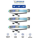 Set of 3 Michelin Optimum+ 18" Ceramic Beam Wiper Blades for Mazda 86-89
