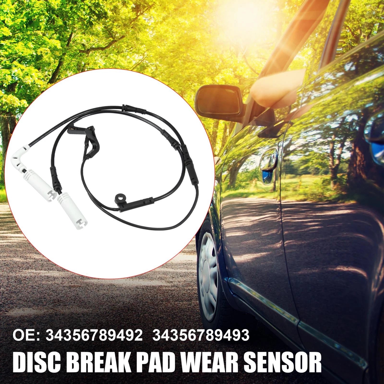 2X Brake Pad Wear Sensor for BMW M6 (2006–2010) 34356789492